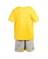 Baby Boys Winnie the Pooh Mickey Mouse Tigger Pullover T-Shirt and French Terry Shorts Outfit Set to Orange/Gray, 12 месяцев - фото #4