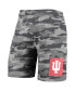 Men's Charcoal, Gray Indiana Hoosiers Camo Backup Terry Jam Lounge Shorts