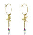 Unmistakable gold-plated hoop earrings Ashley EWE23059G