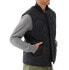 Free Assembly Quilted Vest Men's Small Black Polyester Bomber Collar Full Zip