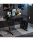 Фото #2 товара 43.5 Inch Height Adjustable Gaming Desk with Blue LED Lights