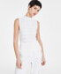 ფოტო #3 პროდუქტის Women's Smocked Sleeveless Top