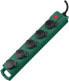 Brennenstuhl 1159910215 - 5 m - 5 AC outlet(s) - Outdoor - IP54 - Plastic - Black,Green