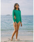 Фото #21 товара Women's Anna Cutout Long Sleeve One Piece Swimsuit