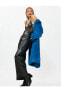 Фото #2 товара Брюки женские Koton Большой карманный мини джинсы faux leather hemline
