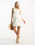 Фото #8 товара ASOS DESIGN Maternity soft denim mini pinny dress in off white