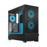 Fractal Design Pop Air - Tower - PC - Black - Cyan - ATX - micro ATX - Mini-ITX - Steel - Tempered glass - Multi