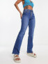 Фото #1 товара JDY flora high rise flare jeans in mid wash