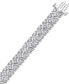 ფოტო #2 პროდუქტის Diamond Heart Link Bracelet (1 ct. t.w.) in Sterling Silver