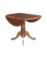 Фото #7 товара Round Dual Drop Leaf Pedestal Table