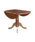 Round Dual Drop Leaf Pedestal Table