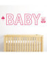Фото #2 товара It's a Girl - Peel and Stick Pink Baby Shower Standard Banner Wall Decals - Baby