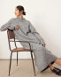 Фото #1 товара ASOS EDITION boucle chunky knit high neck maxi dress in grey