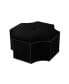 Fiorella Upholstered Octagon Cocktail Ottoman with Nailhead Trim