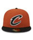 Men's Rust, Black Cleveland Cavaliers Two-Tone 59FIFTY Fitted Hat