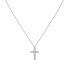 Modern silver necklace with a cross Medium Cross Tesori SAIW117