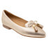 Фото #2 товара Trotters Hope T2162-719 Womens Gold Narrow Leather Loafer Flats Shoes 8.5