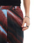 Фото #2 товара ASOS DESIGN smart wide leg trousers in brown ombre print