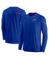 ფოტო #1 პროდუქტის Men's Royal Buffalo Bills Sideline Coach Chevron Lock Up Long Sleeve V-neck Performance T-shirt