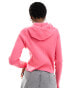 Фото #6 товара Monki knitted zip through cardigan with hood in pink