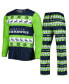 Men's College Navy Seattle Seahawks Team Ugly Pajama Set