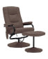 Фото #1 товара Massage Recliner with Footrest Brown Fabric