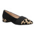 Easy Spirit Casta Leopard Pointed Toe Block Heels Pumps Womens Black Dress Casua