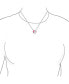 ფოტო #5 პროდუქტის Crystal Accent 3D Interlocking Pink Enamel Heart Message Word Mom Heart Necklace Pendant For Women Mother .925 Sterling Silver