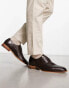 ASOS DESIGN lace up shoes in brown leather