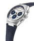 ფოტო #2 პროდუქტის Men's Swiss Automatic Chronograph Highlife Navy Leather Strap Watch 41mm
