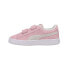 Puma Suede Classic Xxi V Logo Slip On Toddler Girls Pink Sneakers Casual Shoes