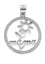 Sparkling silver pendant for mom P0000835