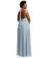 Фото #2 товара Plus Size High Neck Halter Backless Maxi Dress