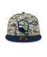 Фото #3 товара Бейсболка кепка New Era мужская в цвете колледжа с рисунком "Камуфляж" Seattle Seahawks 2023 Salute To Service 9FIFTY Snapback Hat