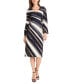 Women's Printed Bell-Sleeve Sheath Dress