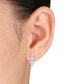 ფოტო #2 პროდუქტის Lab-Grown Moissanite Graduated Heart Stud Earrings (3-1/2 ct. t.w.) in Sterling Silver