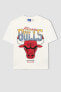 Erkek Çocuk Nba Chicago Bulls Oversize Fit Bisiklet Yaka Tişört B6823a824sm