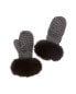 Фото #1 товара Surell Accessories Fleece-Lined Knit Mittens Women's Black