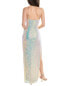 Liv Foster Sequin Column Gown Women's White 4