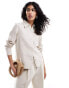 Фото #1 товара Mango linen co-ord shirt in beige