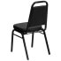Фото #2 товара Hercules Series Trapezoidal Back Stacking Banquet Chair In Black Vinyl - Black Frame