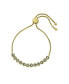 ფოტო #1 პროდუქტის Women's Crystal Bezel Set Adjustable Bracelet