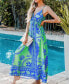 Фото #2 товара Women's Tropical Plunging Sleeveless Maxi Beach Dress