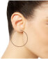 Textured Hoop Earrings in 10k Gold, 50mm