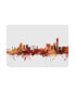 Фото #1 товара Michael Tompsett Manchester England Skyline Red II Canvas Art - 37" x 49"