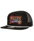 Фото #1 товара Men's Black Philadelphia 76ers Roper Meshback Trucker Snapback Hat