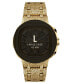 ფოტო #7 პროდუქტის Men's Heist Platinum Series 18k Gold-plated Stainless Steel Watch, 47.5mm