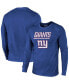 Фото #1 товара New York Giants Lockup Tri-Blend Long Sleeve T-shirt - Royal