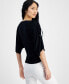 Фото #2 товара Women's Tie-Sleeve Top, Created for Macy's