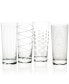 Фото #1 товара Cheers Patterned Highball Glasses, Set of 4